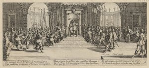 Distribution of Pay, Plate 18 from the series "Horrors of War" by Jacques Callot