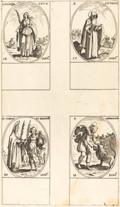 St. Anthony; St. Prisca; St. Germanicus; Sts. Fabian and Sebastian by Jacques Callot
