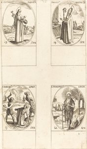 St. Barnabas, Apostle; St. Honofrius; St. Anthony of Padua; St. Basil the Great by Jacques Callot