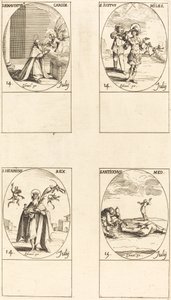 St. Bonaventura; St. Justus; St. Henry, Emperor; St. Antiochus by Jacques Callot