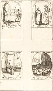 St. Christina; St. James, Apostle, and St. Christopher; St. Anne; Seven Sleepers of Ephesus by Jacques Callot