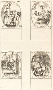 St. Eleutherius, Abbot; St. Regina; St. John; The Nativity of the Virgin by Jacques Callot