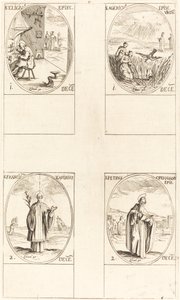 St. Eligius; St. Agericus; St. Francis Xavier; St. Peter Chrysologus by Jacques Callot