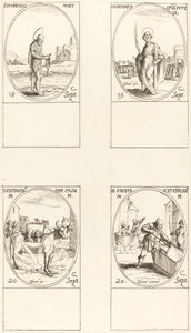St. Ferreolus, St. Januarius, St. Eustachius & his Children, Sts. Fausta & Evelasius by Jacques Callot
