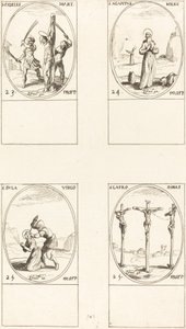 St. Fidelis; St. Agapetus; St. Dula; St. Latro Dimas by Jacques Callot