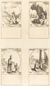 St. Helen, St. Donatus, St. Ludovicus, Bishop, St. Bernard by Jacques Callot