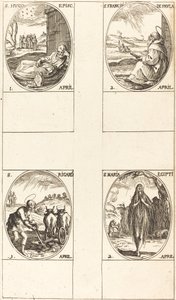 St. Hugo; St. Francis of Paula; St. Mary of Egypt; St. Richard by Jacques Callot