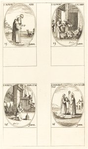 St. Maurus; St. John Calybite; St. Marcellus; St. Honoratus by Jacques Callot