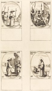 St. Patricia, Sts. Secundus and Alexander, St. Cesarius, St. Augustin by Jacques Callot