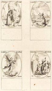 St. Patrick; St. Gertrude; St. Gabriel, Archangel; St. Edward by Jacques Callot