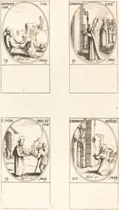 St. Potentiana; St. Dunstan; St. Yvo; St. Bernardinus of Siena by Jacques Callot