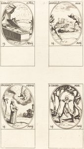 St. Servatius; St. Boniface; St. Pachomius; St. Corona by Jacques Callot