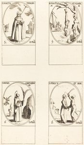 St. Theresa; St. Placidus and Flavia; St. Bruno; St. Faith by Jacques Callot
