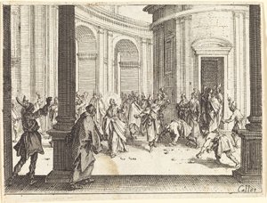 Stoning of Jesus by Jacques Callot
