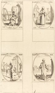Sts. Simon and Jude, Apostles; St. Narcissus; St. Marcellus; St. Quintin by Jacques Callot