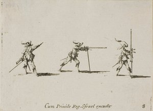 Taking the Firing Position with the Musket, Plate Eight from The Military Exercises