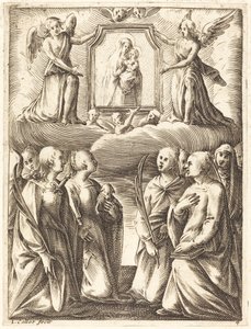 The Adoration of the Virgin and Child by Jacques Callot