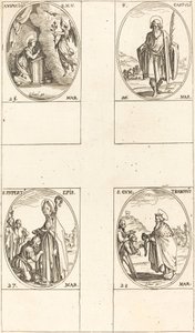The Annunciation, St. Castulus, St. Rupert, St. Gontran by Jacques Callot