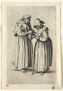 The Beggars: Two Beggar Women by Jacques Callot