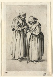 The Beggars: Two Beggar Women by Jacques Callot
