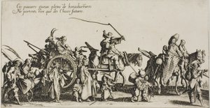 The Bohemians Marching: The Rear Guard, from The Bohemians by Jacques Callot