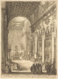 The Catafalque of the Emperor Matthias by Jacques Callot