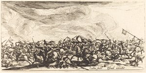 The Cavalry Combat with Swords by Jacques Callot