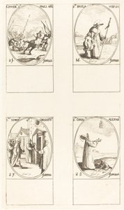 The Conversion of Saul; St. Paul; St. John Chrysostom; St. Cyril of Alexandria by Jacques Callot