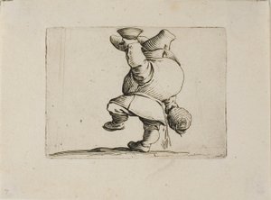 The Drinker Seen from the Back, from Varie Figure Gobbi by Jacques Callot