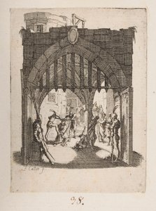 The Flagellation, no. 6 of 11 from La Petite Passion by Jacques Callot
