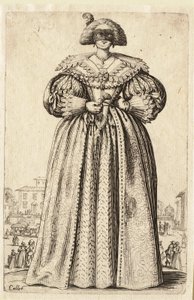 The Lady with a Mask by Jacques Callot