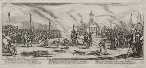 The Large Miseries of War: Burning at the Stake by Jacques Callot