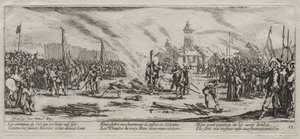 The Large Miseries of War: Burning at the Stake, 1633 by Jacques Callot