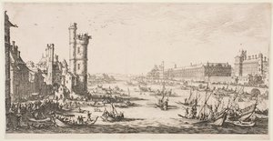 The Large Views of Paris: View of the Louvre by Jacques Callot