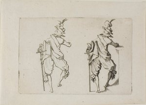 The Man Seen from the Back with a Large Sword, from The Caprices by Jacques Callot