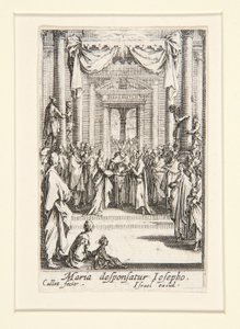 The Marriage of the Virgin, No. 4 from The Life of the Virgin by Jacques Callot