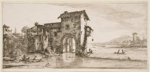 The Mill on the River, from the series “The Landscapes of Florence” by Jacques Callot