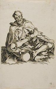 The Sickly One, plate thirteen from The Beggars by Jacques Callot
