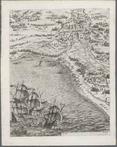 The Siege of La Rochelle: Plate 12 by Jacques Callot