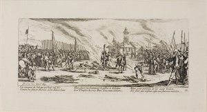 The Stake, plate thirteen from The Miseries of War by Jacques Callot