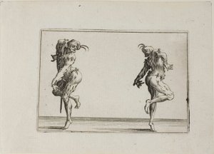 The Two Pantaloons Turning Their Back, from The Caprices