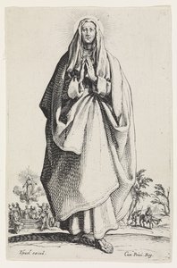 The Virgin Mary from The Large Apostles, 1631 by Jacques Callot