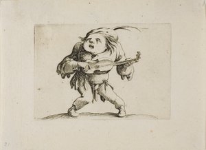 The Wobbly Man Playing the Guitar by Jacques Callot