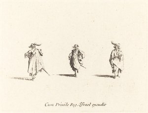 Three Gentlemen by Jacques Callot