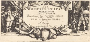 Title Page for "The Large Miseries of War"