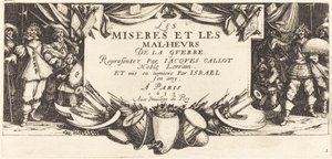 Title Page for The Large Miseries of War, c. 1633