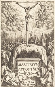 Title Page for "The Martyrdoms of the Apostles" by Jacques Callot