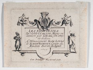 Title Page of Les Fantaisies by Jacques Callot