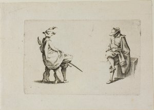 Two Seated Men, from The Caprices