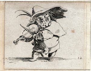 Various Hunchback Figures (engraving) by Jacques Callot